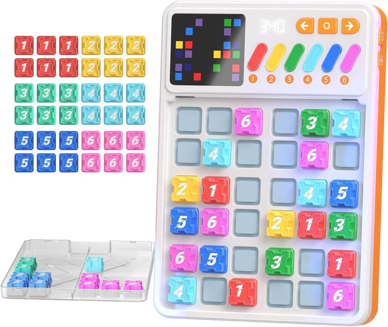 ShenMaster Store Sudoku Board Game with LED Screen,3500 Levels 4x4 6x6 Sudoku Puzzles for Kids & Beginner,Brain Toy for Boys & Girls,Portable Soduku Travel Fun,Gifts Ideas for All Ages - Image 1